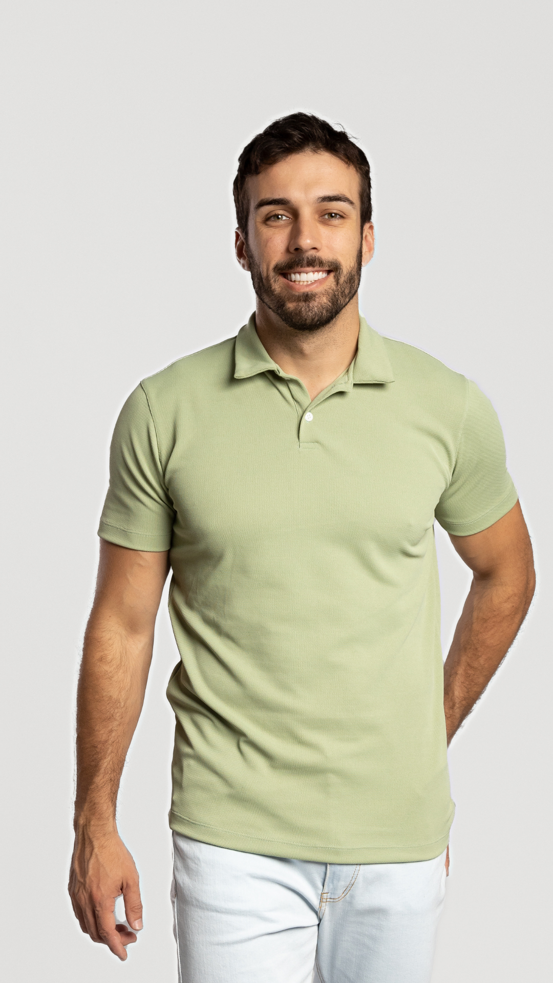 POLO PIQUE ITALIANO VERDE CLARO
