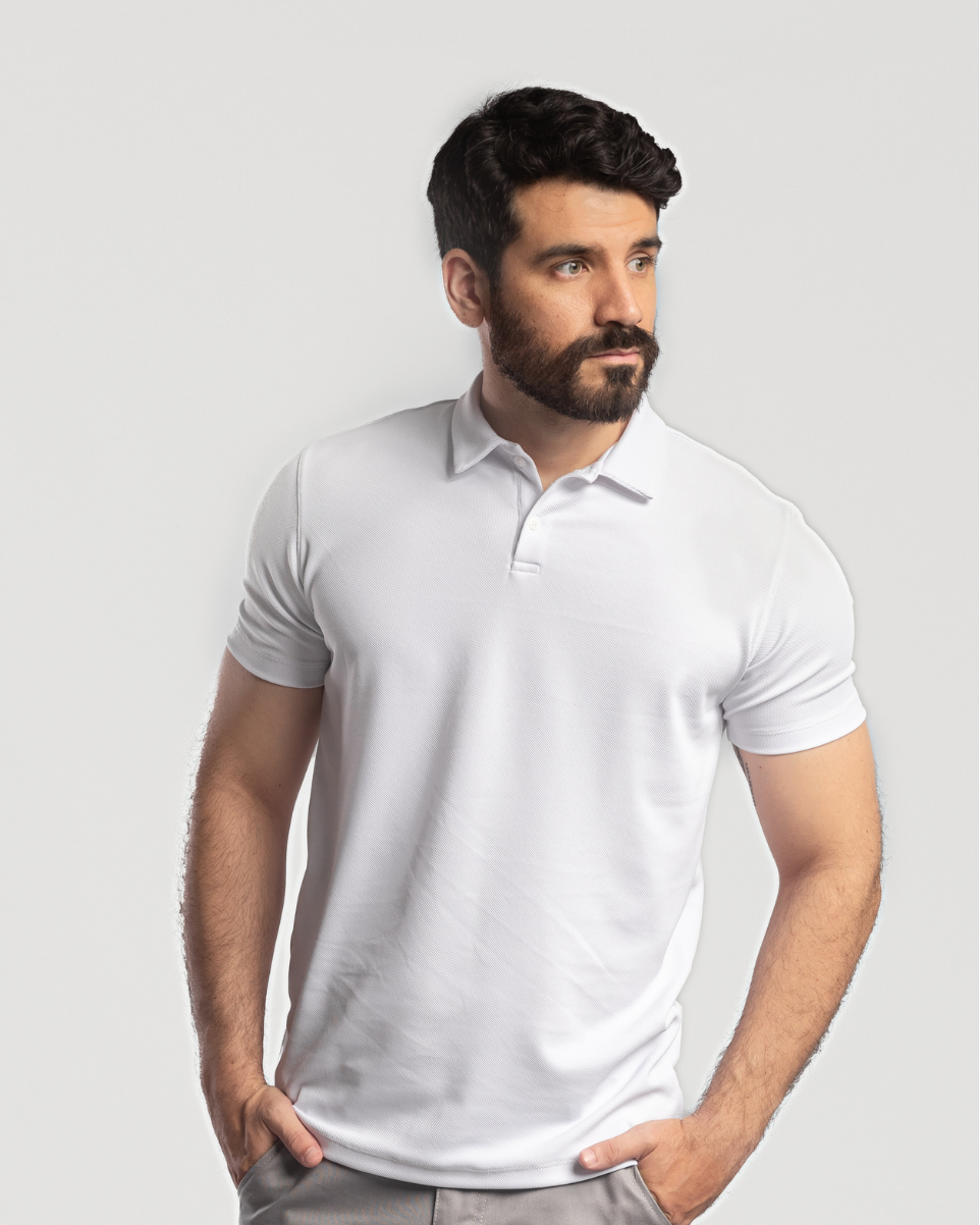 POLO PIQUE ITALIANO BLANCO
