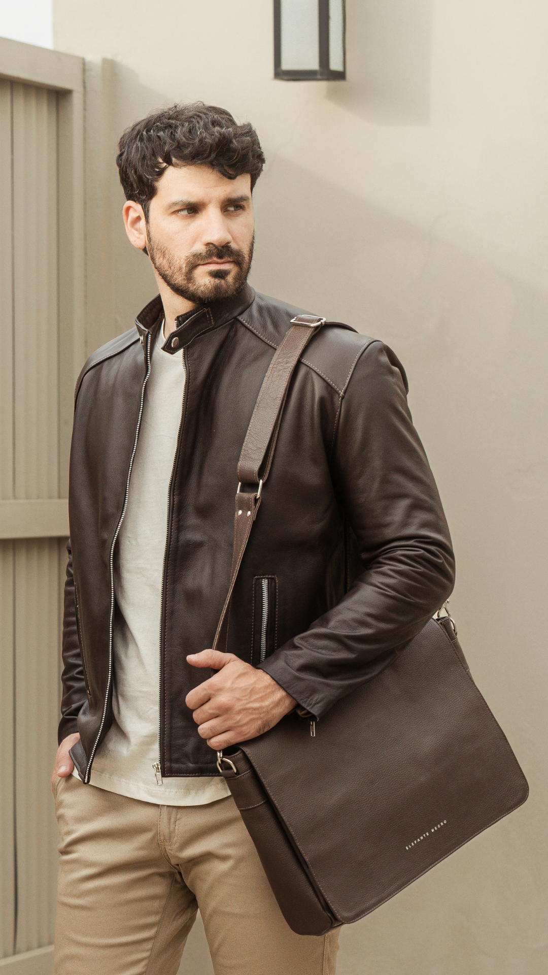 THE MAO LEATHER JACKET CHOCOLATE