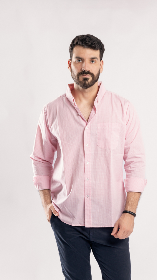 CAMISA ROSA CUADROS