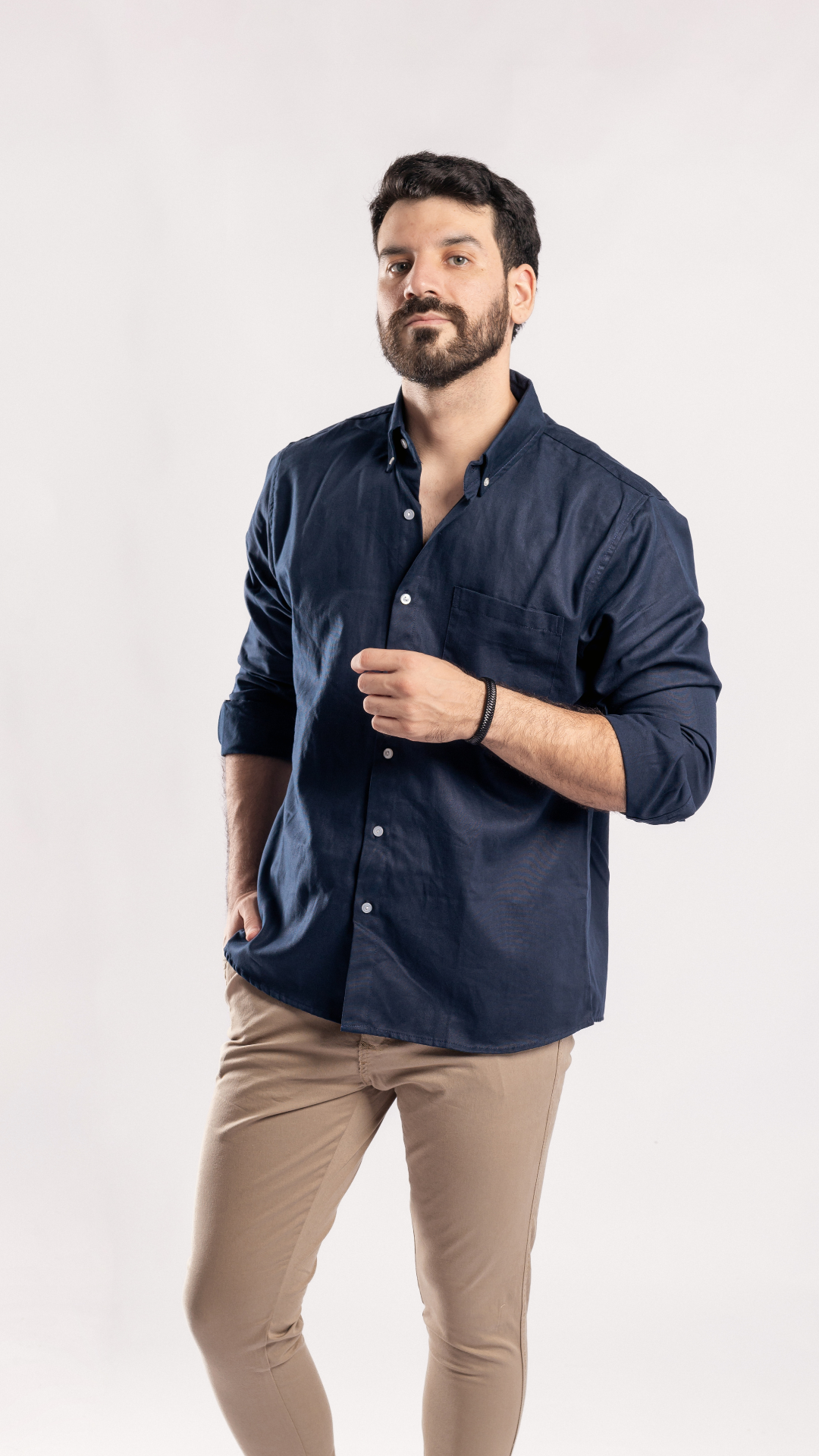 CAMISA AZUL MARINO OXFORD