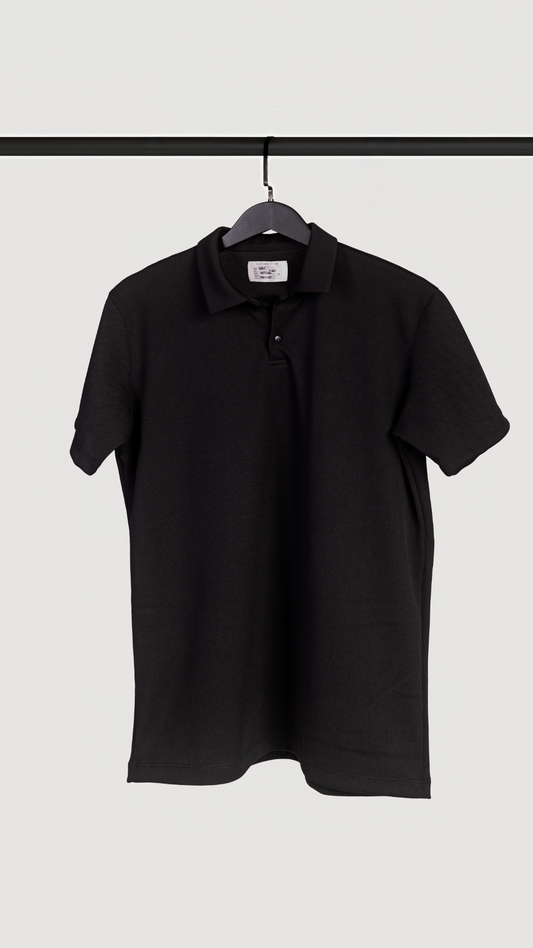 POLO PIQUE ITALIANO  NEGRO