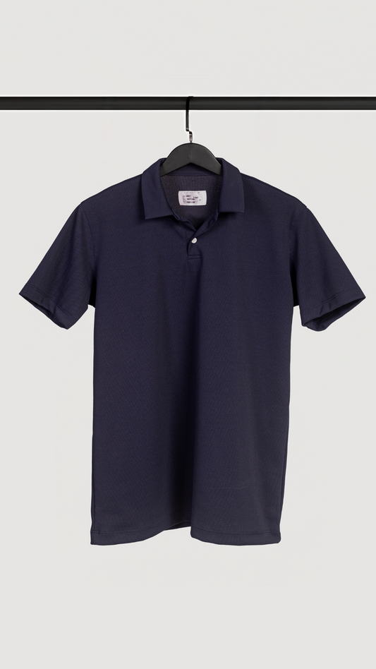 POLO PIQUE ITALIANO AZUL MARINO