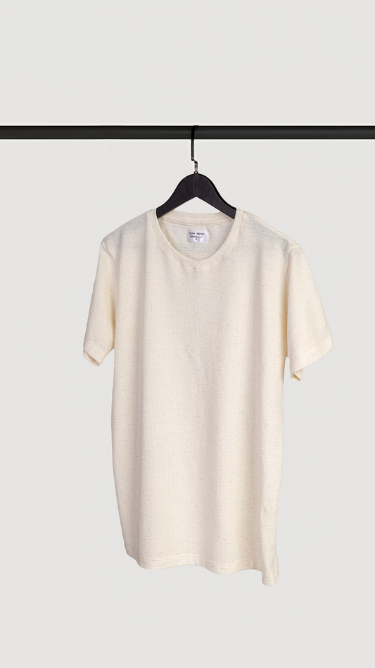 REMERA BASICA TEXTURA BLANCA